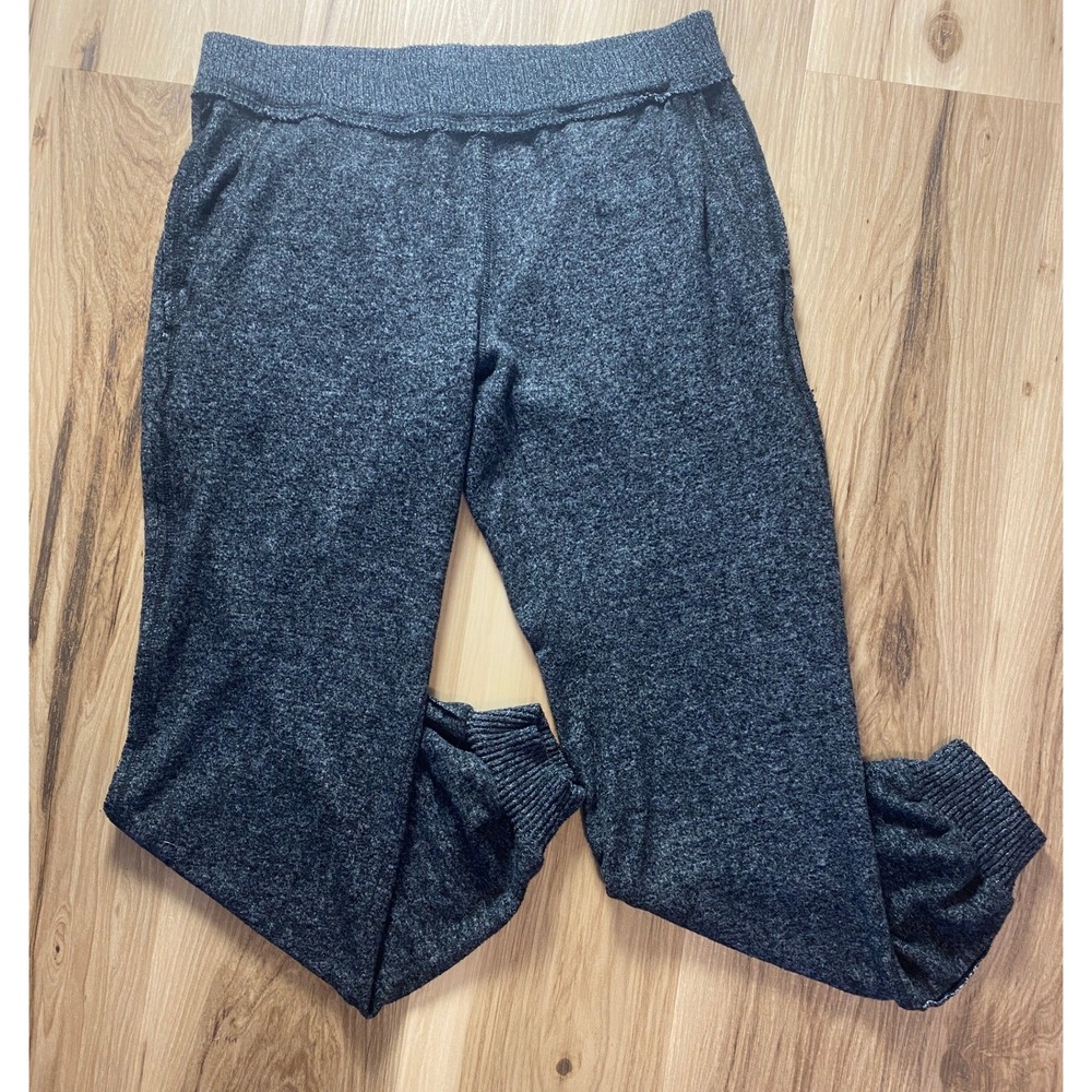 Saturday Sunday Anthropologie Jogger Pants Charcoal Gray Knit Sweatpants Small